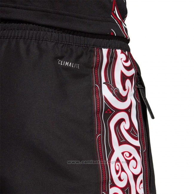Pantalones Cortos Nueva Zelandia All Blacks Maori Rugby 2018 Negro
